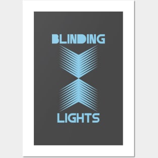 Blinding Lights, blue Posters and Art